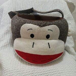 Dan Dee Sock Monkey Plush Basket Bucket Hobby Lobby Collector's